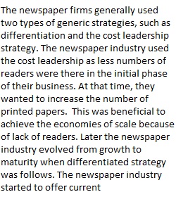 Newspaper Industry Assignment